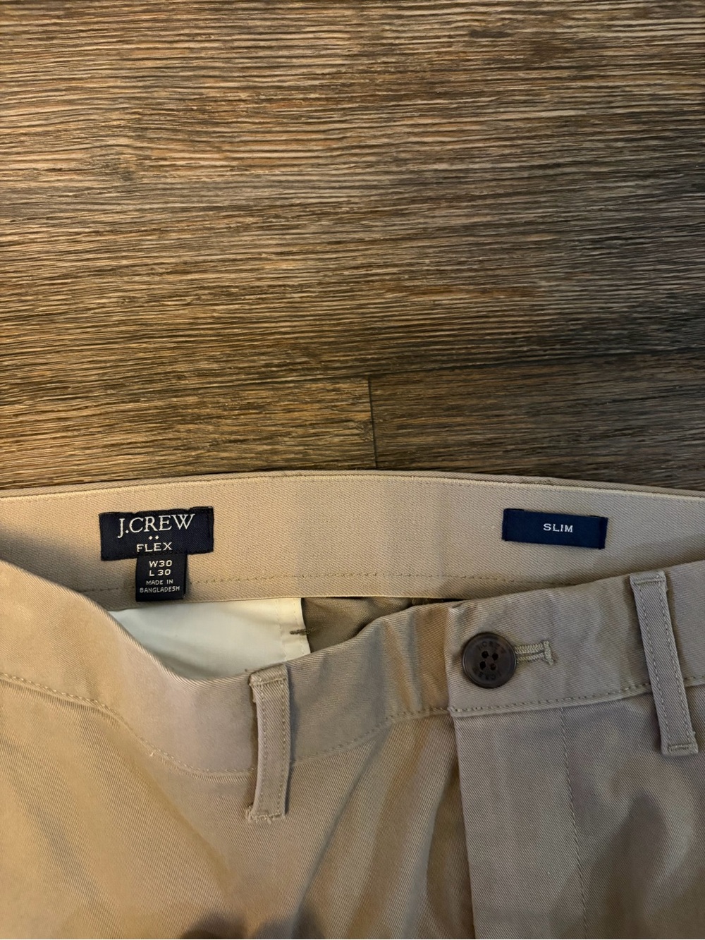 Men’s J.Crew Slim-Fit Flex Khaki Chino Minimalist Office Causal Pants Size 30x30 - Picture 3 of 7